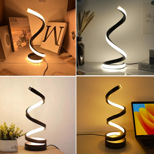 Spiral LED Night Light USB, Dimmable 3-Color