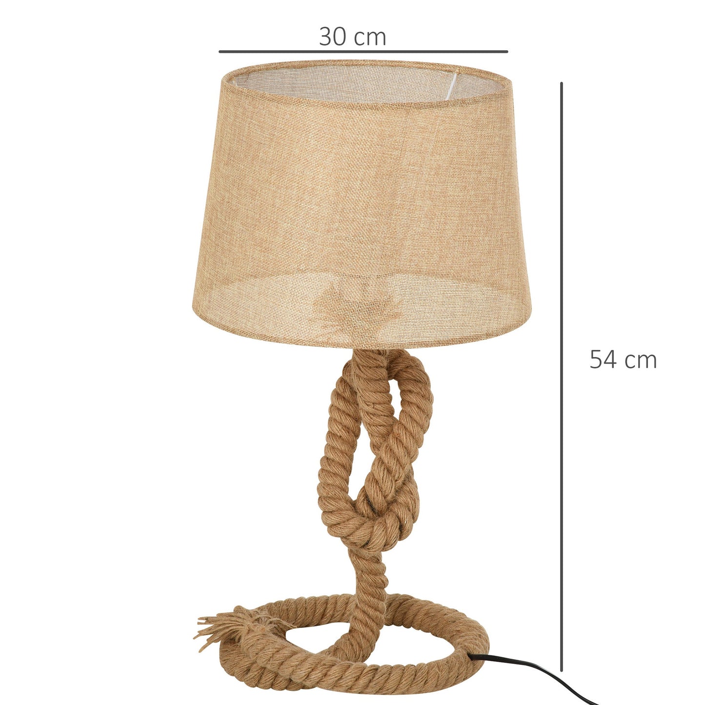 Nautical Style Rope-Base Table Lamp