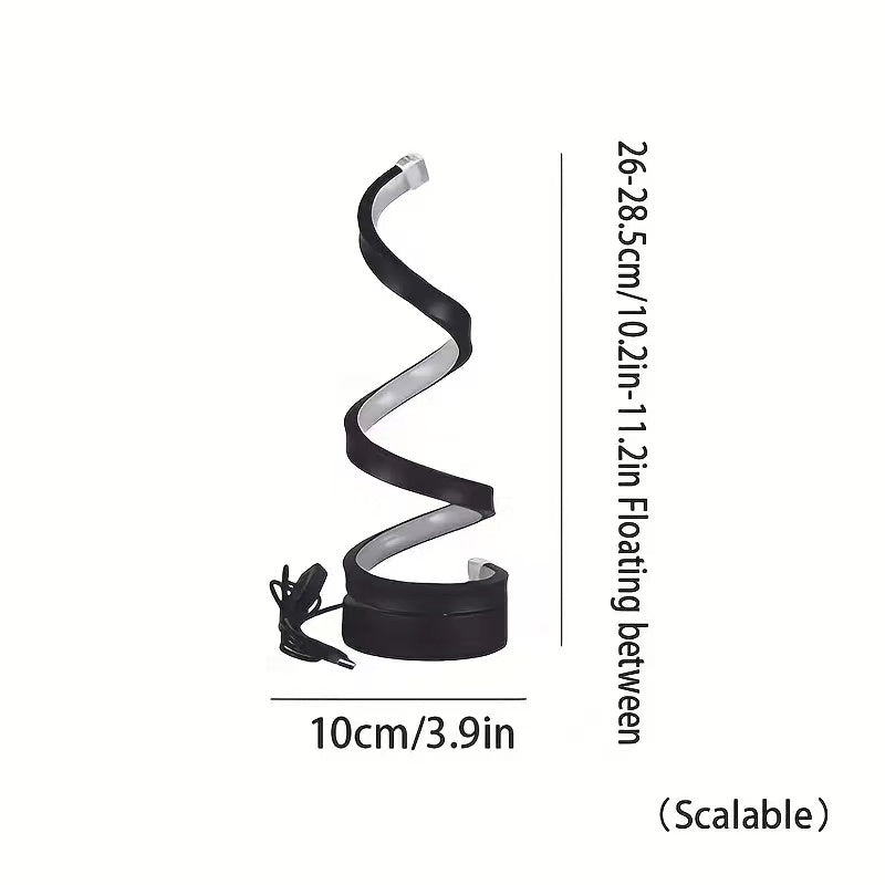 Spiral LED Night Light USB, Dimmable 3-Color