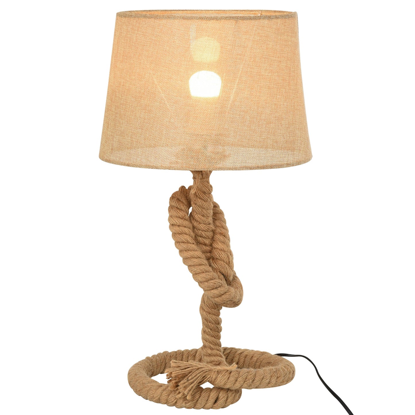 Nautical Style Rope-Base Table Lamp