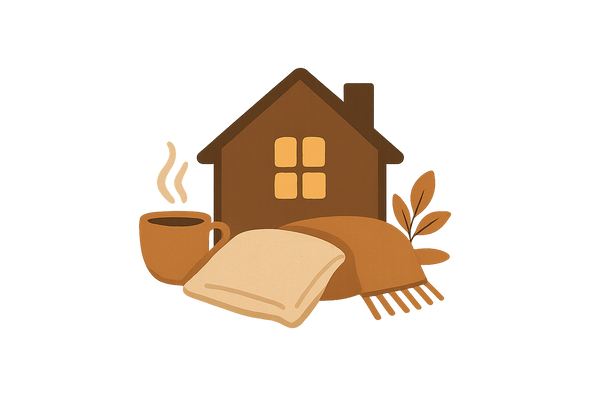 i want the logo to show that this brand's aim is to make a home feel cozy make sure to keep the background transparent so it matches anything