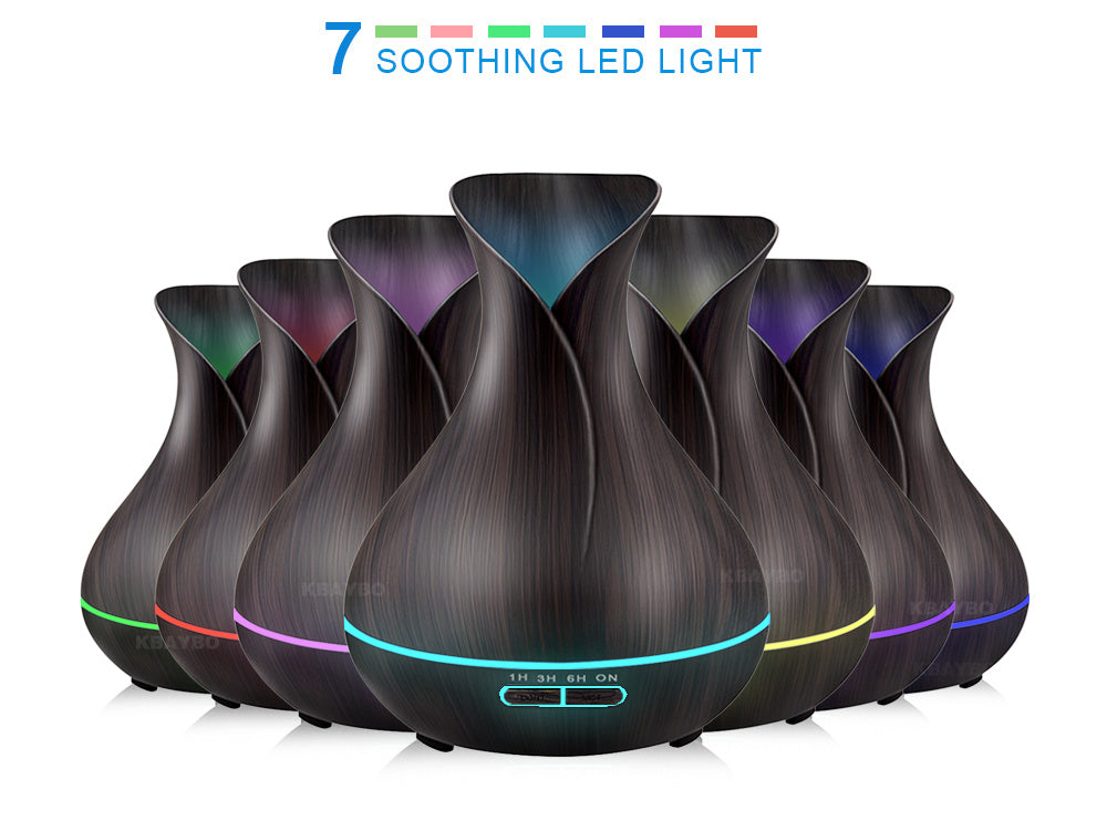 Humidifier with 7 LED presets for Home / Rooms - Black & Gold