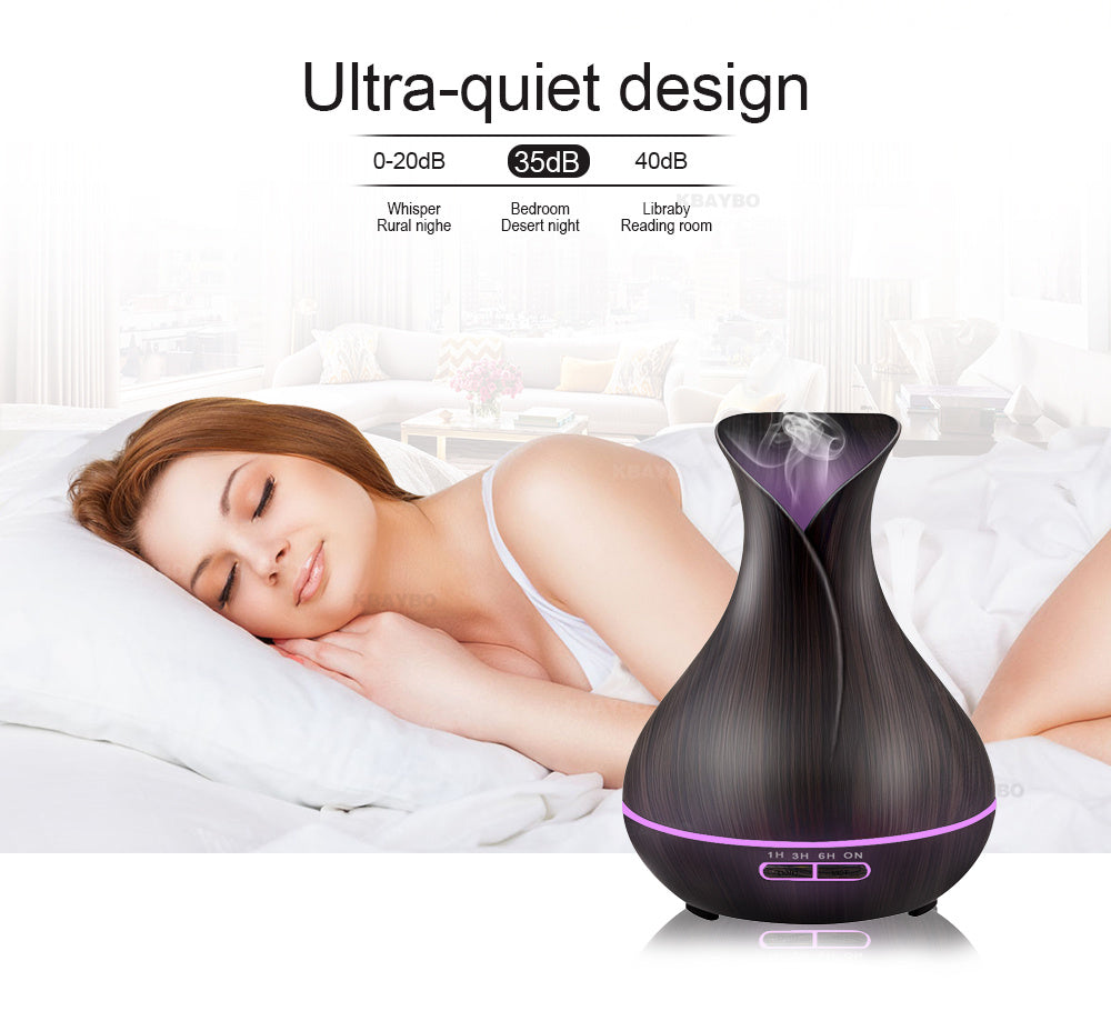Humidifier with 7 LED presets for Home / Rooms - Black & Gold