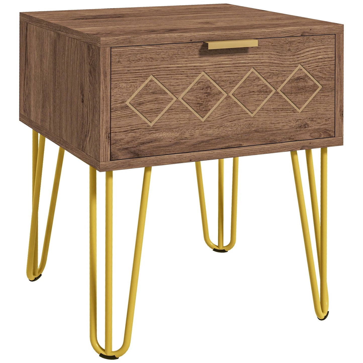 Wooden Bedside Table - Faded Wood Effect